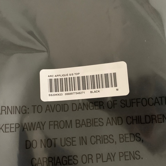Arc Applique S/S Top Medium Balck - Picture 3 of 3